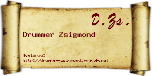 Drummer Zsigmond névjegykártya